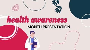 Free Health Awareness Month Presentation Template to Edit Online
