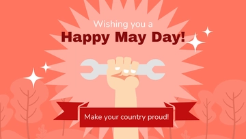 Free May Day Wishes Background Template to Edit Online