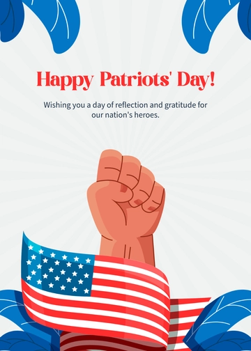 Free Patriots' Day Greeting Template to Edit Online