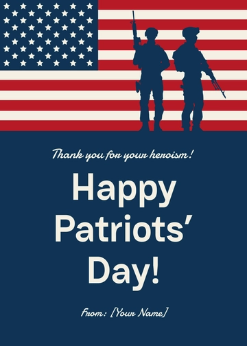Free Patriot Day Card Template to Edit Online