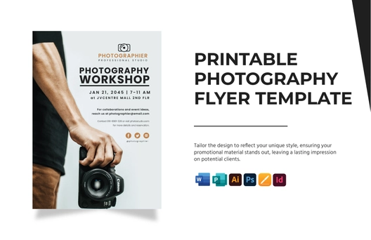 Printable Photography Flyer Template