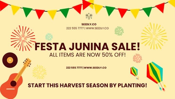 Free Festa Junina Flyer Background Template to Edit Online