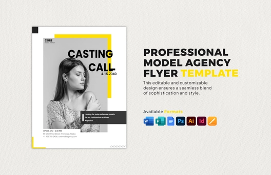 Professional Model Agency Flyer Template