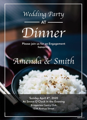 Wedding Dinner Party Invitation Template