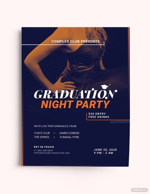 Prom Graduation Night Party Flyer Template