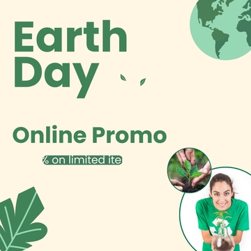 Free Earth Day Instagram Ads Template to Edit Online
