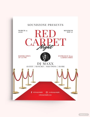 Red Carpet Event Flyer Template