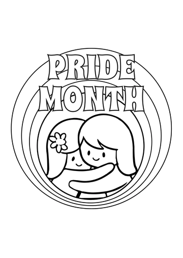 Free Kids Pride Month Drawing Template to Edit Online