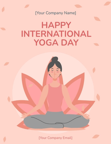 Free International Yoga Day Flyer Background Template to Edit Online