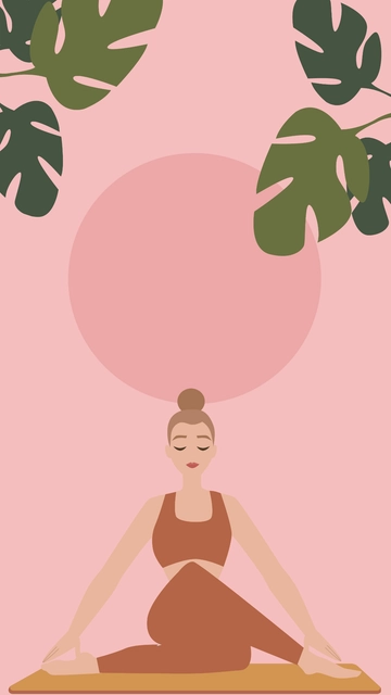 Free International Yoga Day iPhone Background Template to Edit Online