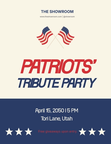 Free Party Patriots' Day Flyer Template to Edit Online | Template.net