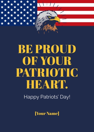Free Happy Patriot Day Greeting Card Template to Edit Online