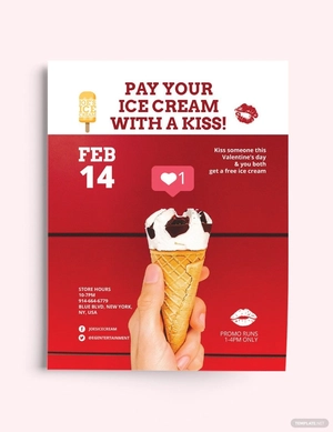 Simple Valentines Day Flyer Template