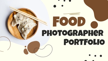 Free Food Photographer Portfolio Presentation Template to Edit Online