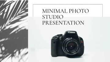 Free Minimal Photo Studio Presentation Template to Edit Online