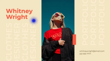 Free Clothes Designer Portfolio Presentation Template to Edit Online