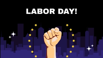 Free Labor Day Black Background Template to Edit Online