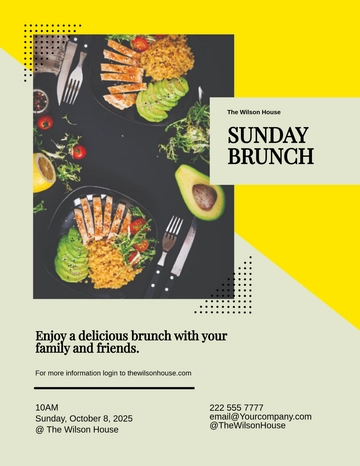 Free Sunday Brunch Flyer Template to Edit Online