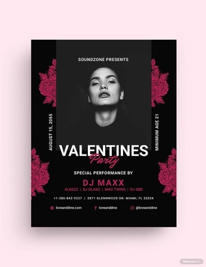 Valentines Day Party Flyer Template