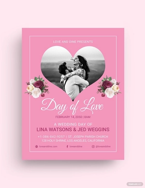 Valentines Day Wedding Flyer Template
