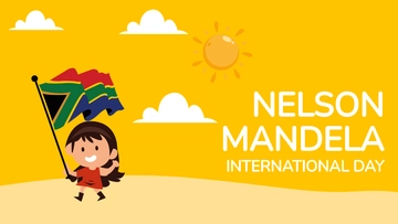Free Nelson Mandela International Day Cartoon Background Template to Edit Online