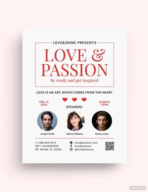 Valentines Speaker Night Flyer Template