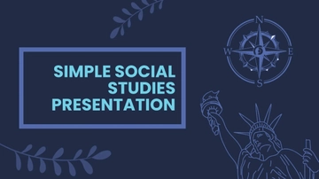 Free Simple Social Studies Presentation Template to Edit Online