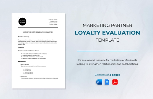 Marketing Partner Loyalty Evaluation Template
