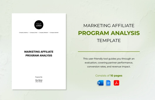 Marketing Affiliate Program Analysis Template