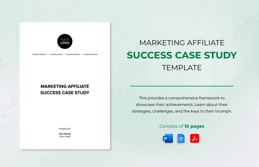 Marketing Affiliate Success Case Study Template