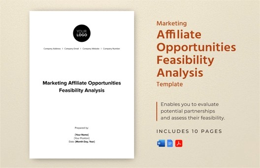 Marketing Affiliate Opportunities Feasibility Analysis Template