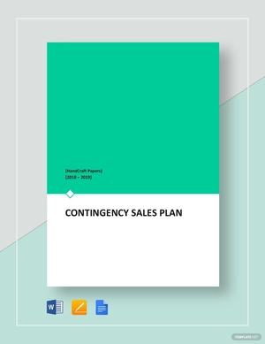 Contingency Sales Plan Template