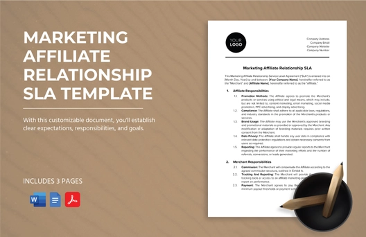 Marketing Affiliate Relationship SLA Template Marketing Affiliate Relationship SLA Template