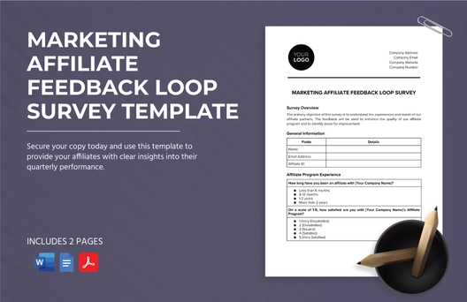 Marketing Affiliate Feedback Loop Survey Template