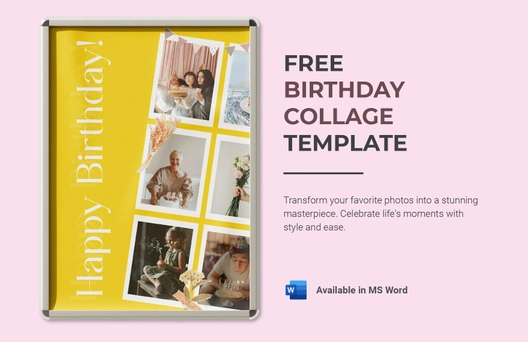 Birthday Collage Template