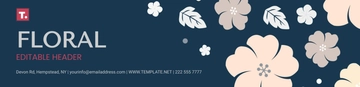 Free Floral Editable Header Template to Edit Online