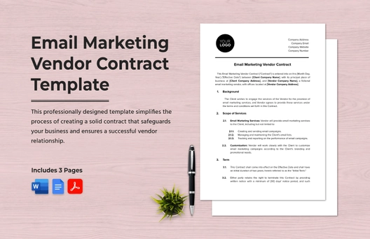 Email Marketing Vendor Contract Template