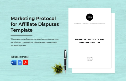 Marketing Protocol for Affiliate Disputes Template