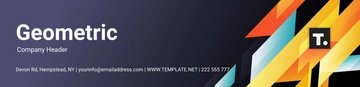 Free Geometric Company Header Template to Edit Online