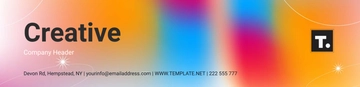 Free Creative Company Header Template to Edit Online