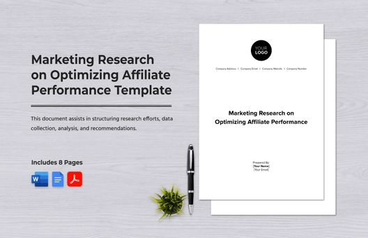 Marketing Research on Optimizing Affiliate Performance Template
