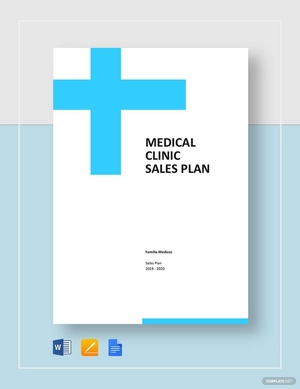 Medical Clinic Sales Plan Template