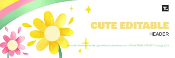 Free Cute Editable Header Template to Edit Online