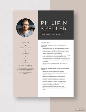 Cosmetology Educator Resume