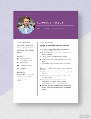 Customer Service Engineer Resume