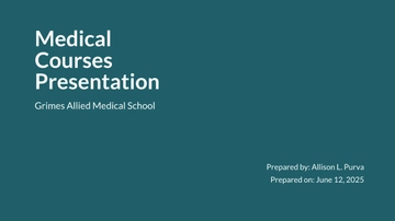 Free Medical School Presentation Template to Edit Online