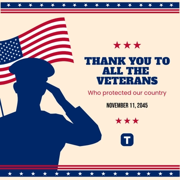 Free Veterans Day Instagram post Template to Edit Online