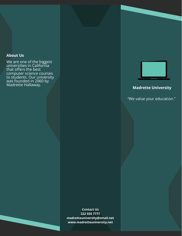 Free Computer Education Brochure Template to Edit Online