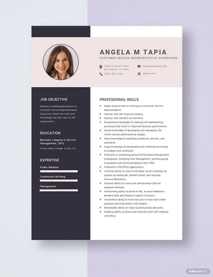 Customer Service Representative Supervisor Resume