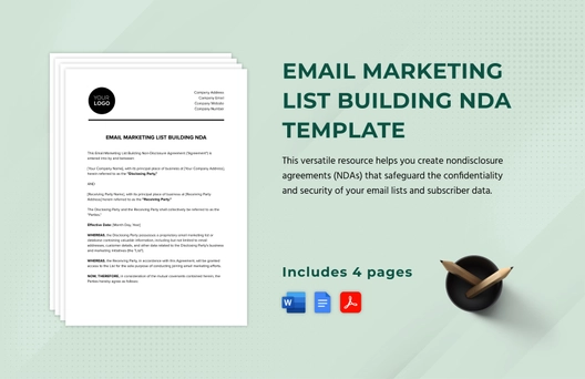 Email Marketing List Building NDA Template Email Marketing List Building NDA Template